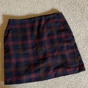Uniqlo plaid wool skirt